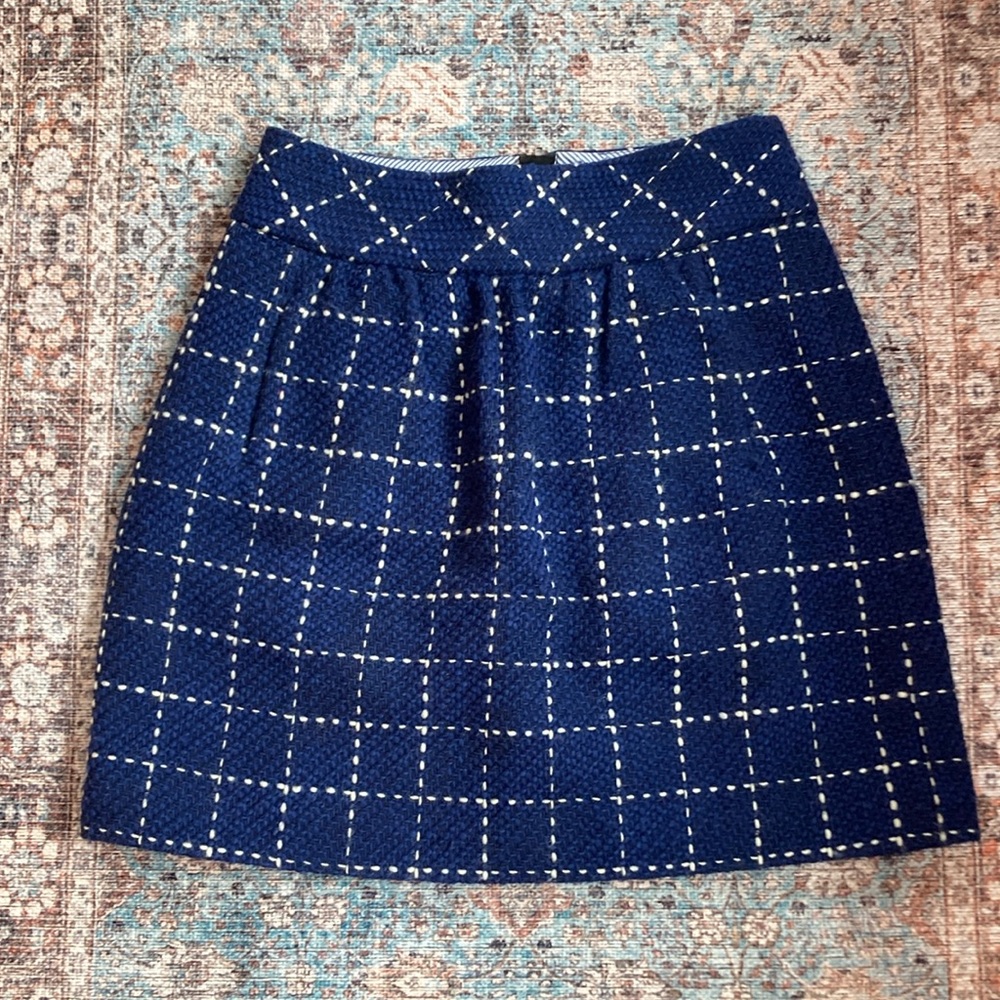 Maeve pleated blue wool skirt size 6